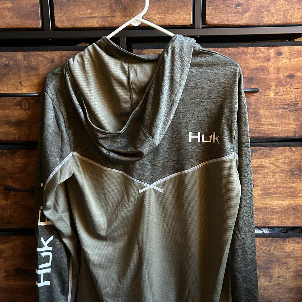 Huk Heathered Gray Performance Hoodie